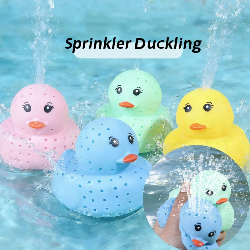 Soft Sponge Duck Squishy Squeeze Toy Water Absorbing Squirting Bath Shower Gadget Fun Stress Relief Novelty Leisure Gift Adults