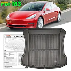 Tailored For Tesla Model 3 BlueStar 2017 2018 2023 Rear Cargo Liner Boot Tray Trunk Mat Luggage FLoor Carpet Tray Waterproof