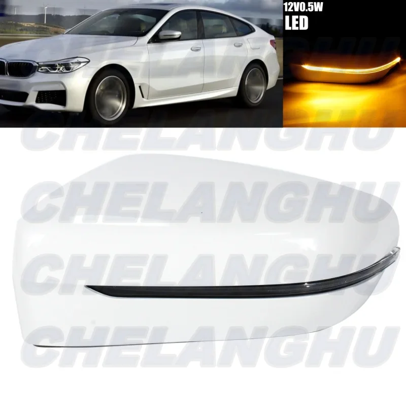 For BMW G30 530i 540i F90 M5 G32 GT G11 740i G12 750i 2016 2017 2018 2019 Left Side White Painted Mirror Cover With Turn Lamp