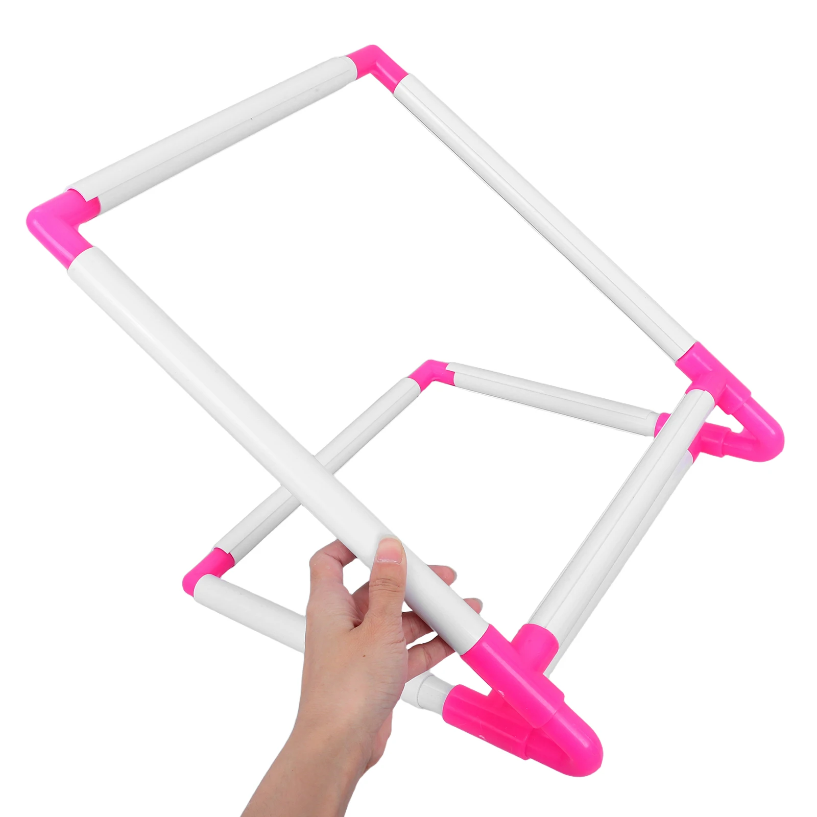 

Cross Stitch Shelf Embroidery Rack for Table DIY Projects PVC Material Hands Free Stitching Surface Easy Assemble Detach Unique