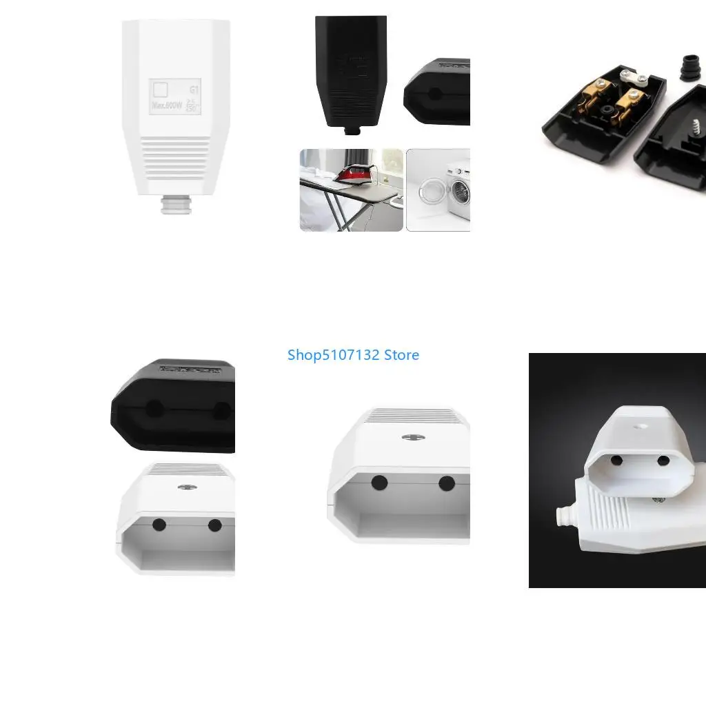 87HD Socket Plug Adapter Europe Flat Couplers 250V For Lighting Fixtures Appliances
