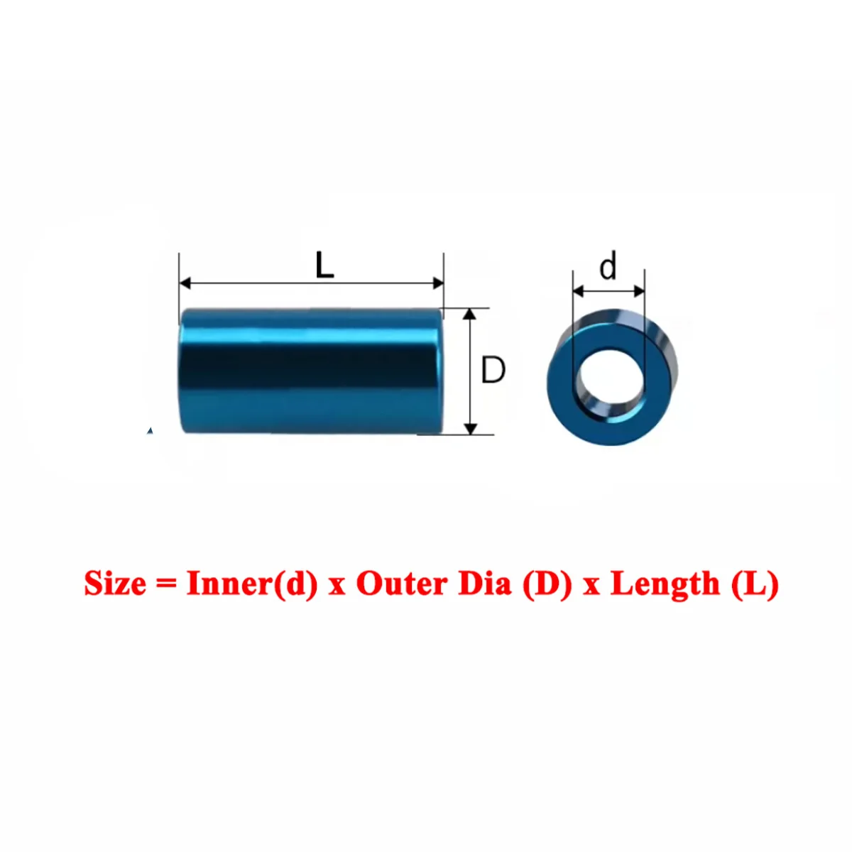 10pcs M2 M3 M4 Aluminum Alloy Bushing Gasket Unthreaded Round Hollow Standoff Spacer Sleeve Colorful Red/Black/Golden/Light Blue