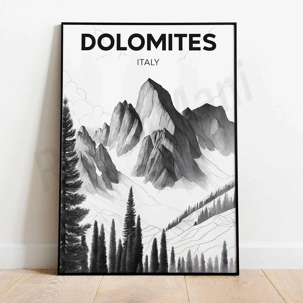 ملصق السفر ، البرانس الاسباني ، Geirangerfjord السويدية ، جبال الألب ، لانزاروتي ، جزر الكناري ، الغروب ، بولندا ، النرويج ، باريس #4