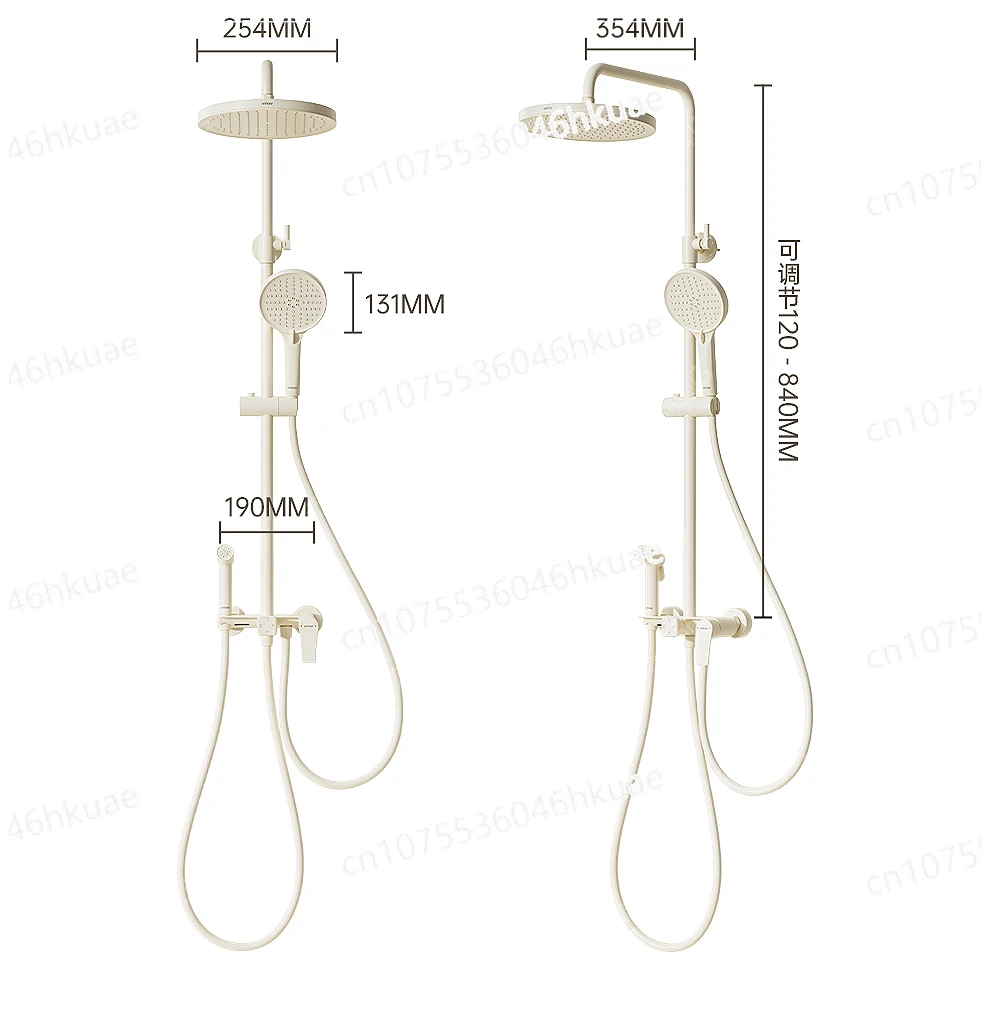 

Bathroom Shower Cream Wind Shower Bathroom Pressurized Large Top Spray
