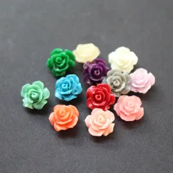 20pcs 10mm Artificial Coral Beads Camelia Flower Fashion Bead Red Black Pink Mix Colors for Jewelry Bracelet Making DIY
