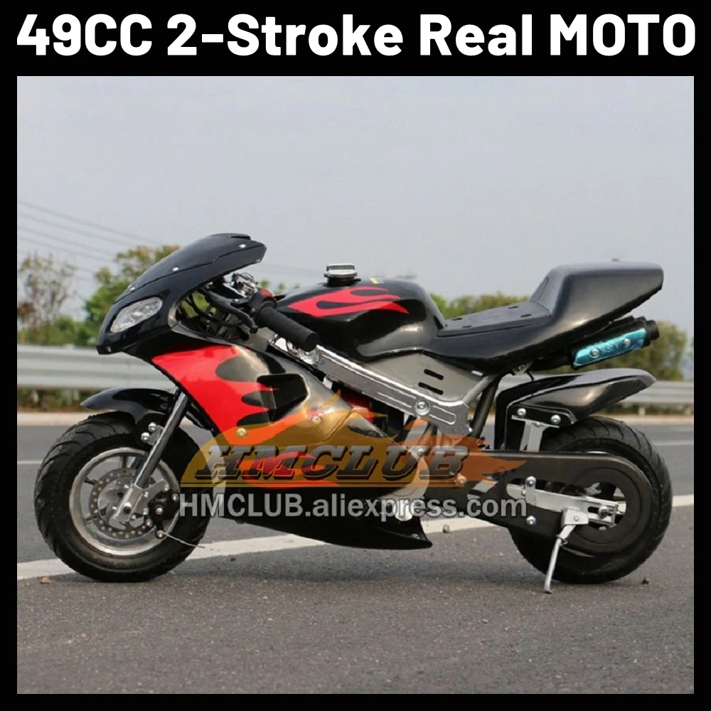 49CC 50CC Motorcycle 2-Stroke 2 Stroke 2Stroke Two-Stroke Two Stroke Engine Gasoline Racing Dirt MOTO Bike For Sports Motorbike