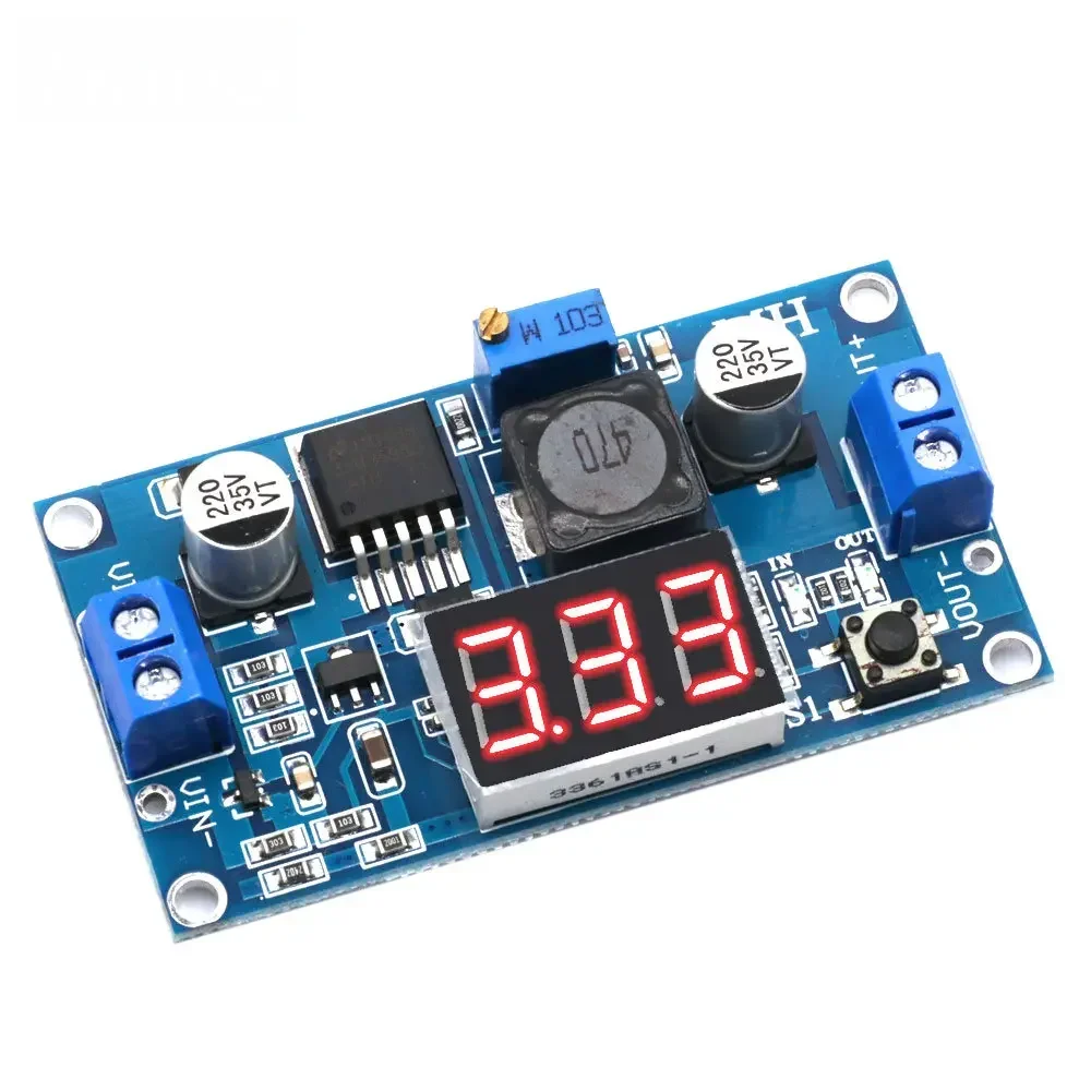 LM2596 DC DC Step Down Converter Voltage Regulator LED Display Voltmeter 4.0~40 to 1.3-37V Buck Adapter Adjustable Power Supply