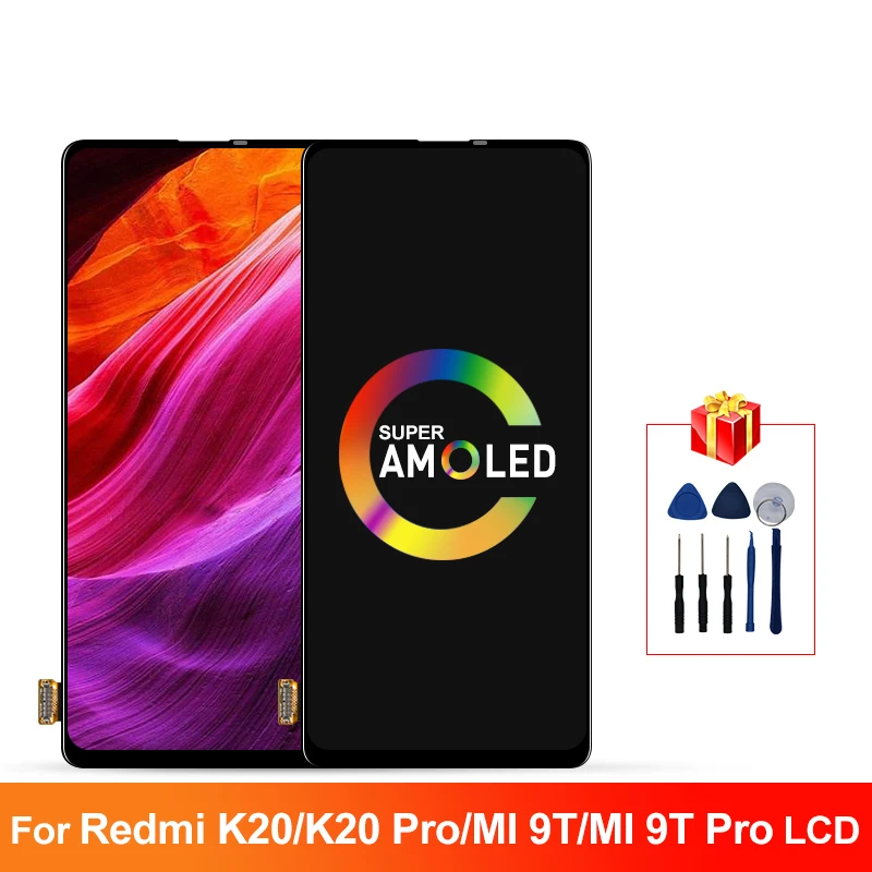 

6.39" AMOLED For Xiaomi MI 9T LCD 9T Pro Display Touch Screen Digitizer For Xiaomi Redmi K20 Pro LCD Screen K20 Display Replace