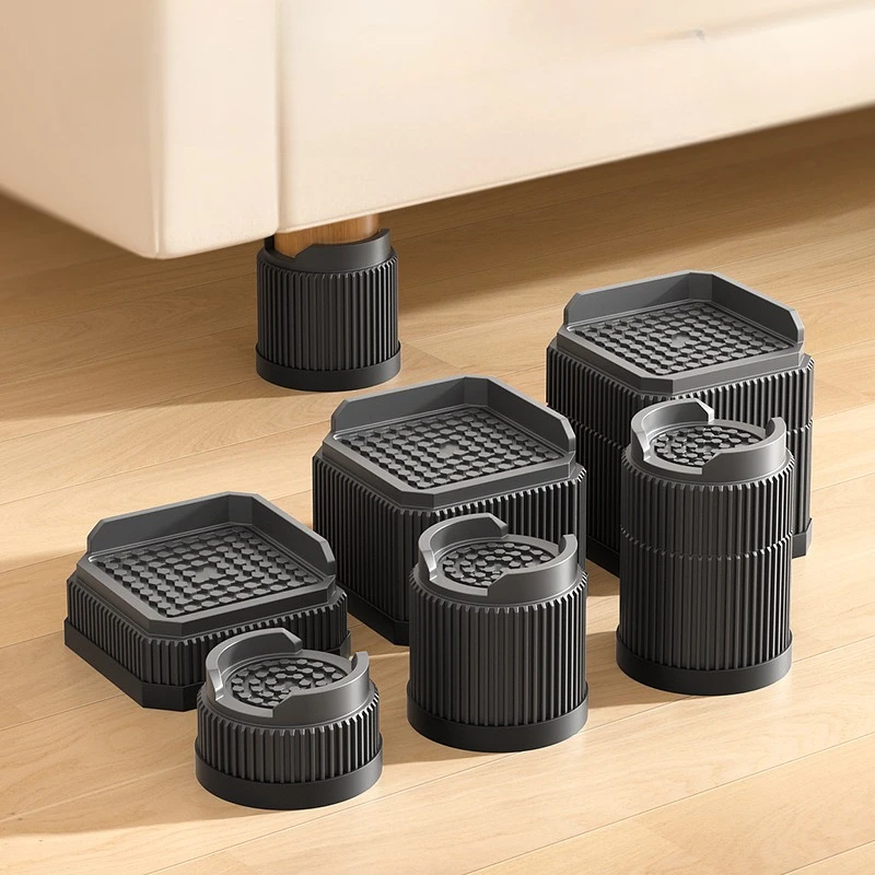 Adjustable Height Furniture Risers - High Load - Bearing, Triple Anti - Slip for Sofa, Bed & Desk