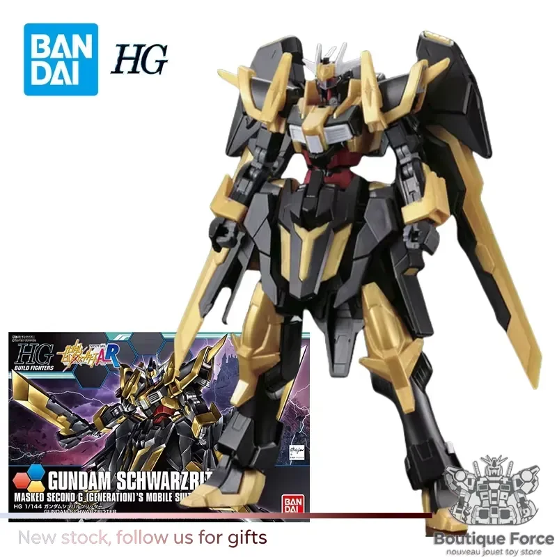 

Bandai HGBF Gundam Schwarzritter Action Figure Mobile Suit Gundam Assembly Model Kit Official Licensed Anime Toy Collectible