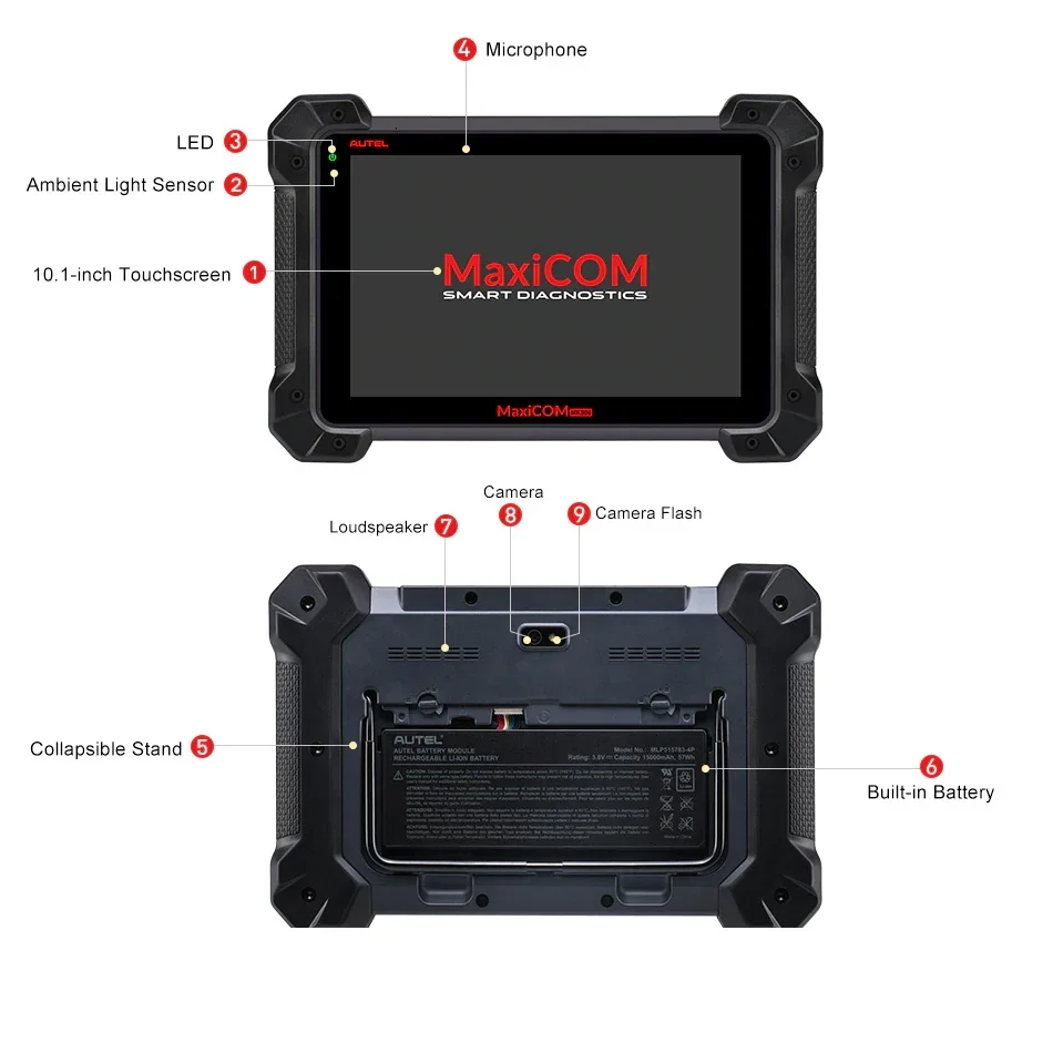 Autel MaxiCOM MK908P Pro Full System Diagnostic Tool with J2534 ECU Programming Multi-Language