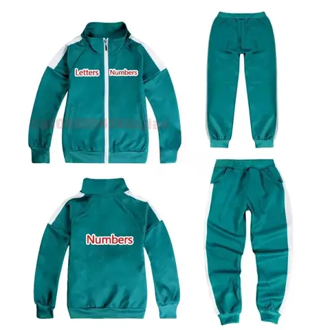 New 2026 In Stock Squid Player 456 Cosplay Costume 230 Thanos Tracksuit Jacket T-shirt Pants Suit Teenagers Sports COS