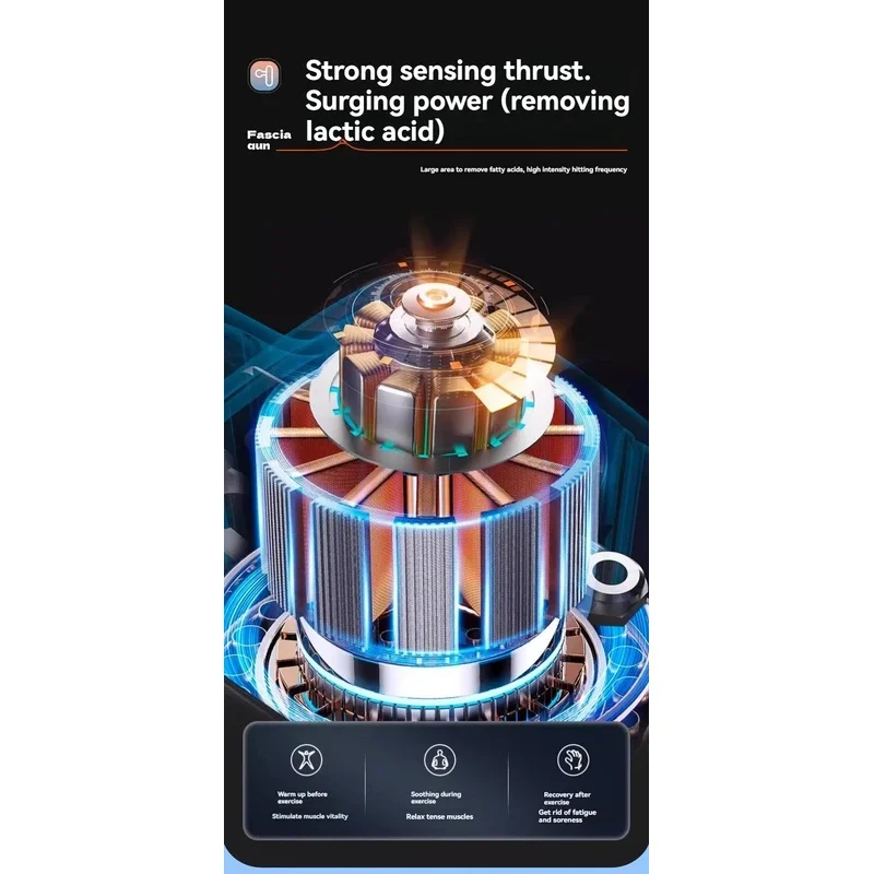 2026 New Smart Curved Hook Fascia Gun Electric Massager Massage Hammer Electric Fascia Gun Home Handheld Hammer Back Artifact