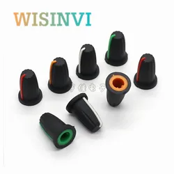 10 PCS 13*19MM 13X19MM half shaft rubber knob potentiometer rotary encoder volume switch knob suitable for D axis 6MM