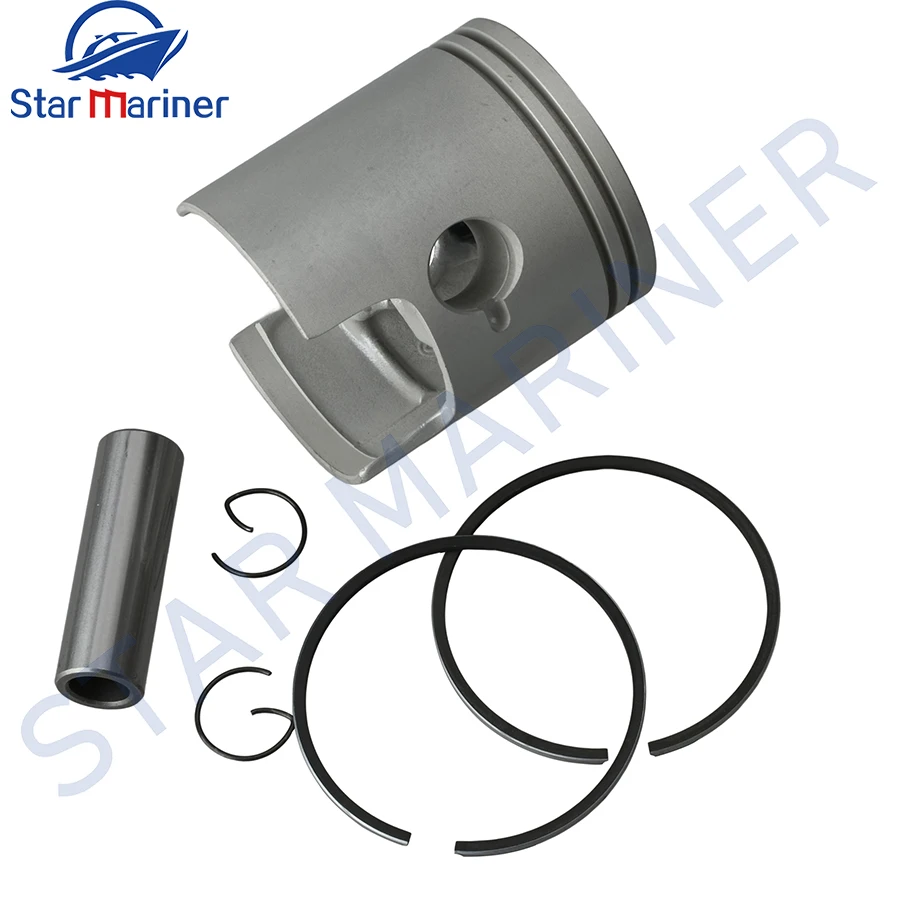 Marine Parts Piston Kit STD 6J8-11631 6J8-11610 6J8-11610-00 For Yamaha Outboard Engine 2-stroke 25HP 30HP Piston Ring