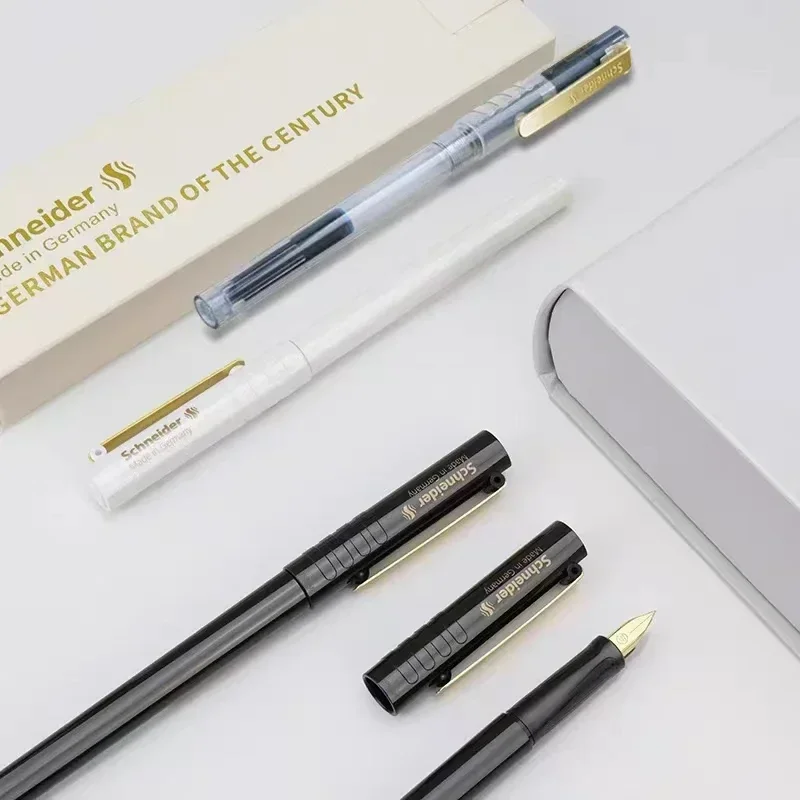 BK406 Pen Schneider 23K Gold-plated Nib with Gold Clip Pen Set Gift Box Students Use Adult Calligraphy Writing Starter Ink Pen