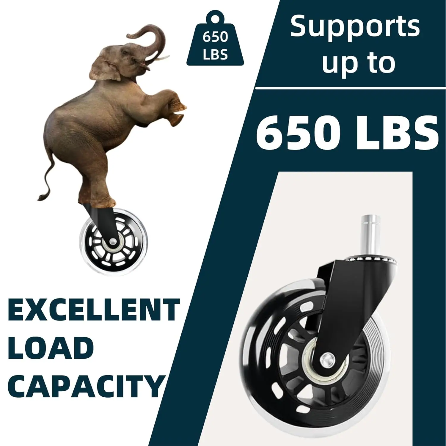 5PCS Universal Mute Caster 50KG Wheel 10mm 11mm Replacement Office Chair Swivel Rollers 360 Degree Wheels Furniture Hardware