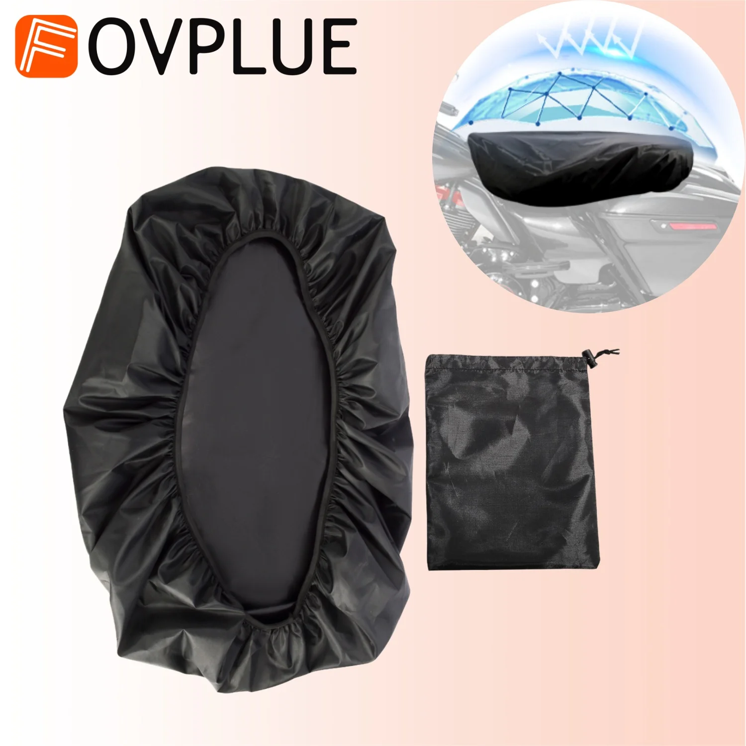 

Двухместное сиденье 32 дюйма (длина) x 17 дюймов (ширина) и 23 дюйма (длина) x 15 дюймов (ширина) с чехлом от дождя для мотоциклов Harley, Kawasaki, BMW, Honda Touring, Dyna, Softail, Road King, Sportster