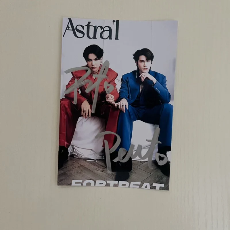 Fortpeat Turat Wasu Fortfts Poster Fotos autografadas TV tailandesa Love Sea The Series Drama Stills Imagem de assinatura manuscrita