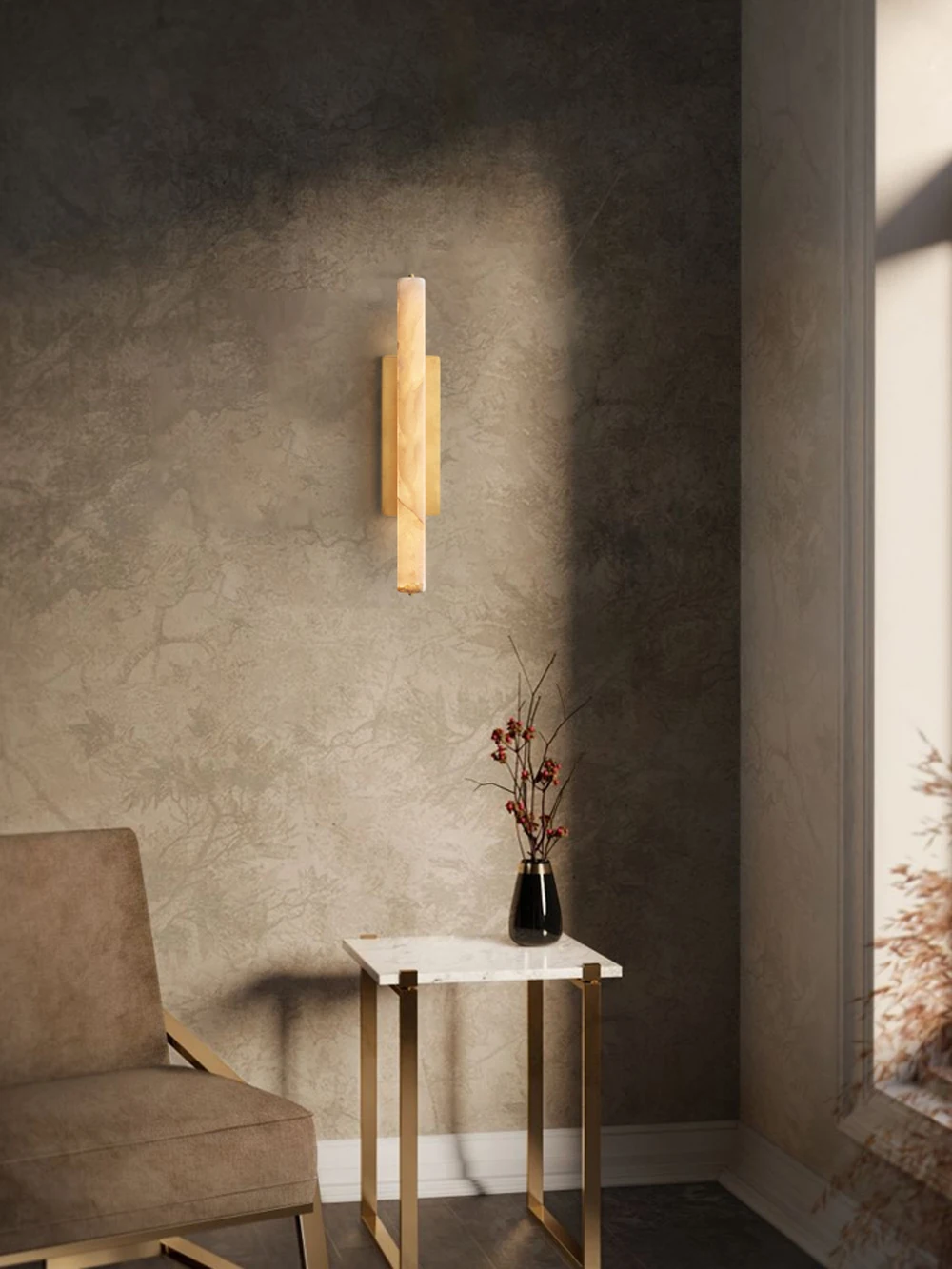 Dimmable LED American Marble Stick Hanging Lamps Pendant