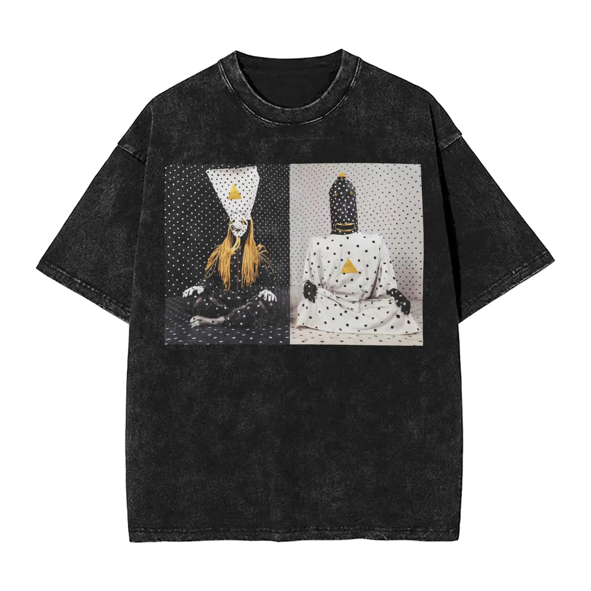 Washed T Shirts Angine De Poitrine Novelty T-Shirt Street 2026 Band  Polka Dot Streetwear Short Sleeve Printed Tops Tee Shirt