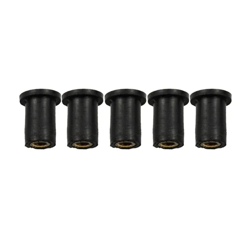 10Pcs M6 Durable Rubber Well Windshield Bolts for Motorcycles Fairing Mountings Windscreen Fastener