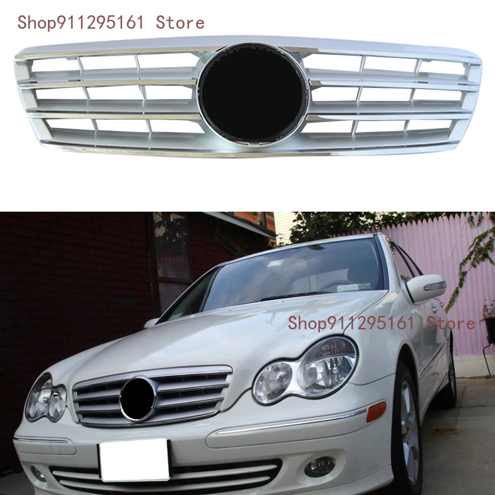 

Car Grille Grill w/ Logo For Mercedes Benz C-Class W203 C280 C320 C200 W204 C180 C200 C260 2000 2001 2002 2003 2004 2005 2006