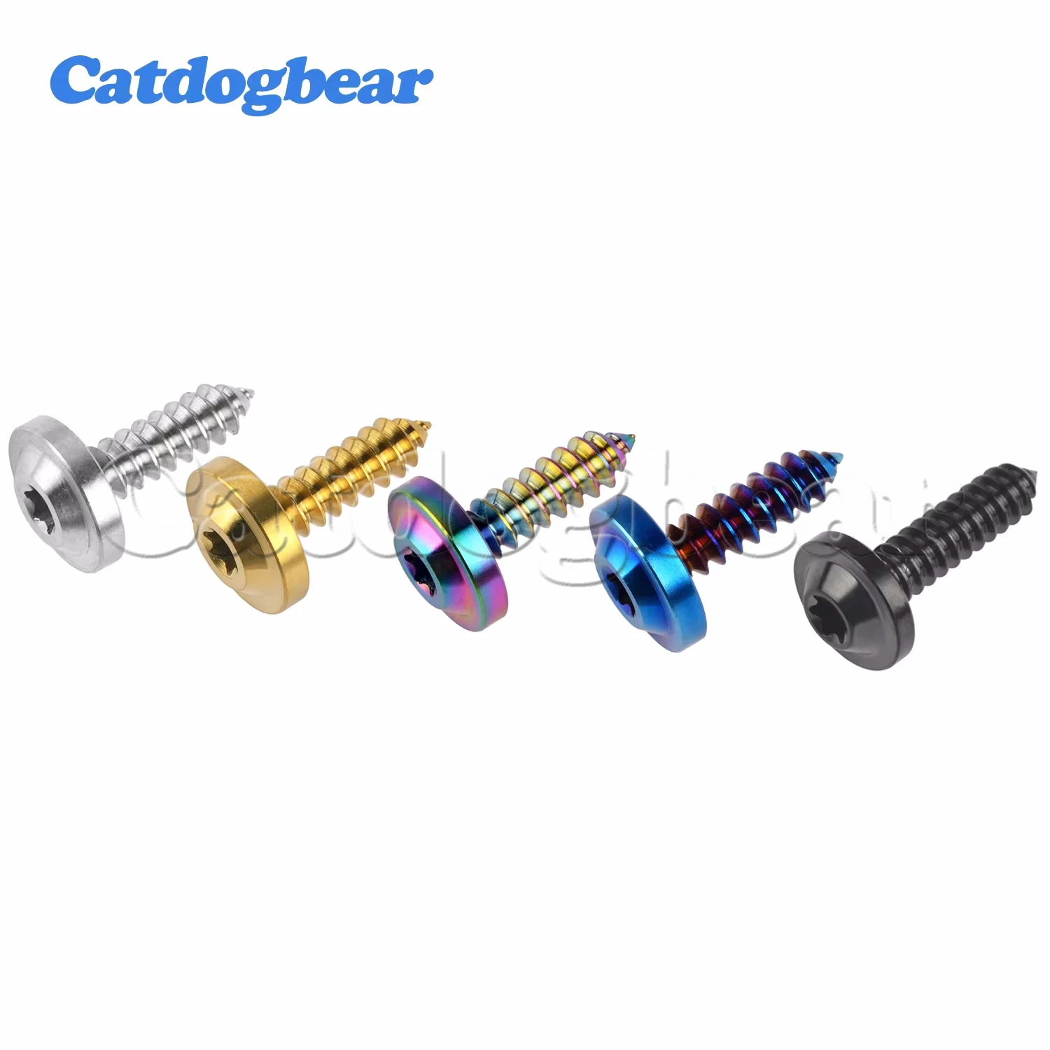 Catdogbear Titanium Ti 4PCS M4X15 20 M5x15 17  20mm M6X15mm Self Tapping Button Torx Head Screw for Motor Bike  Car