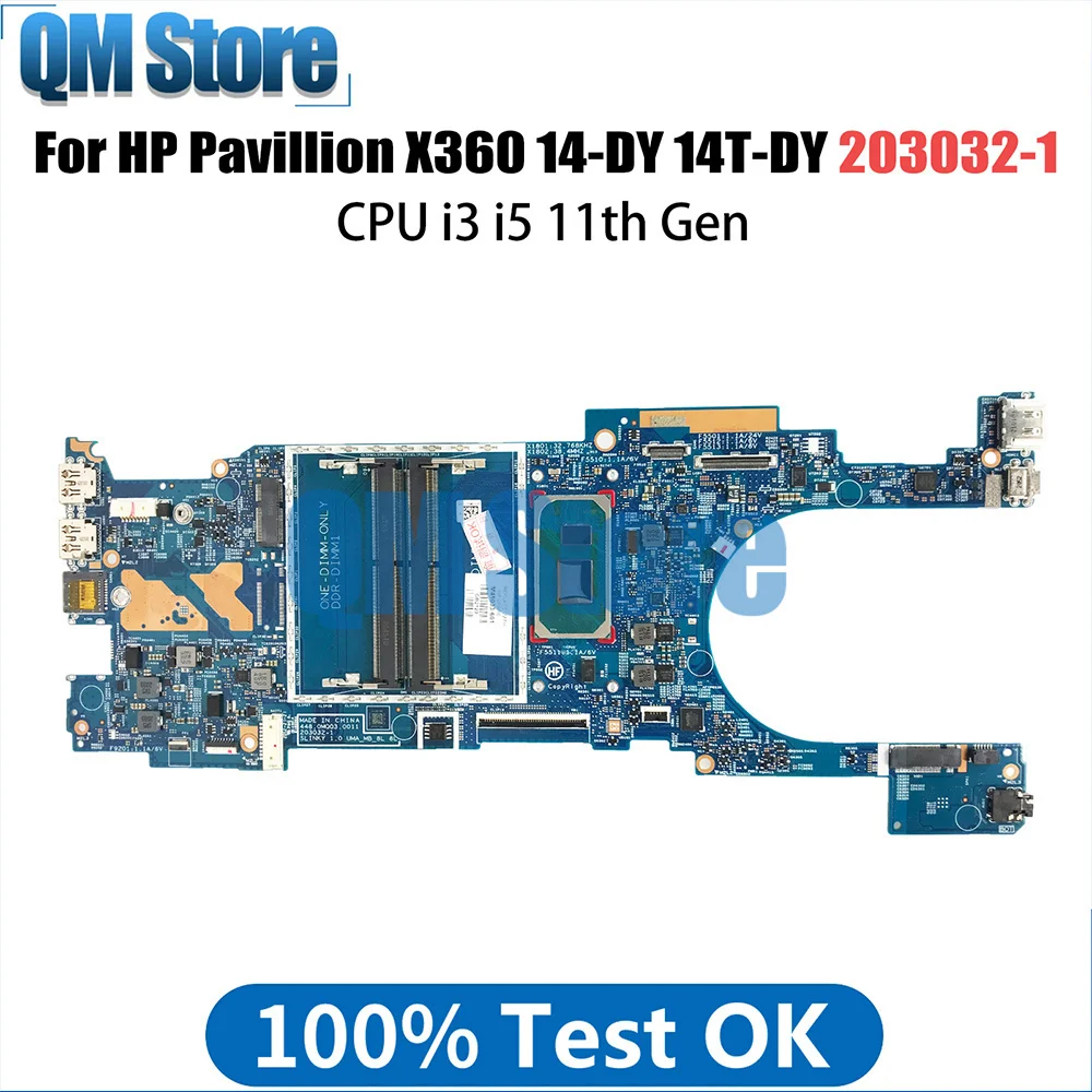 Ordinateur Portable Carte Mère Pour HP occupation DY 14T-DY M45749-601 Ordinateur Portable Carte Mère CPU i3-1125G4 i5-1135G7 Isabel 203032-1 Systemboard