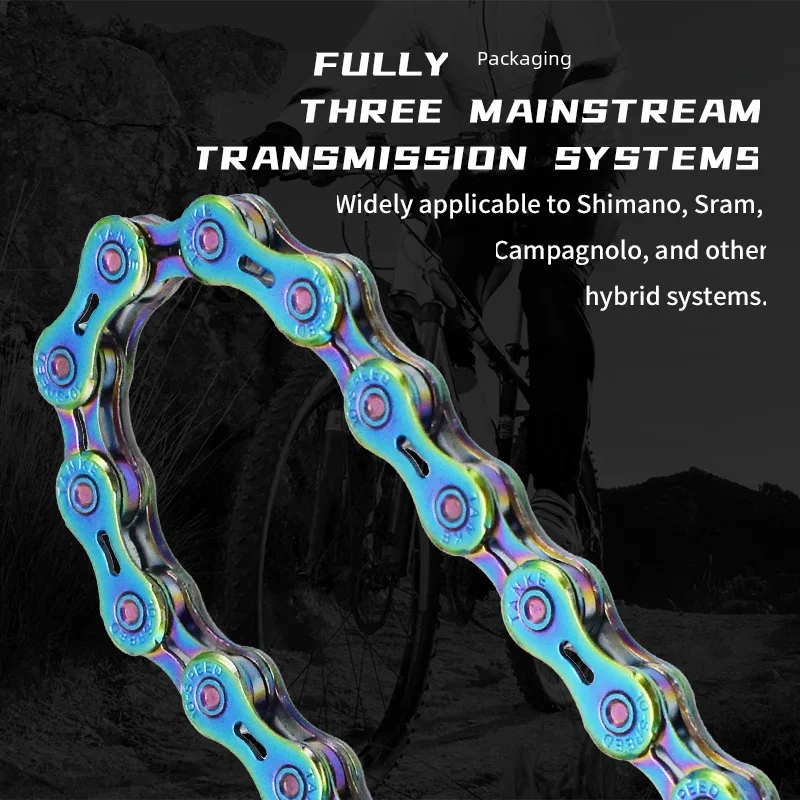 TANKE Bicycle 12 Speed Chain 126 Links MTB Road Bike Variable Speed Chains Magic button High Quality Current Cycling Accessories