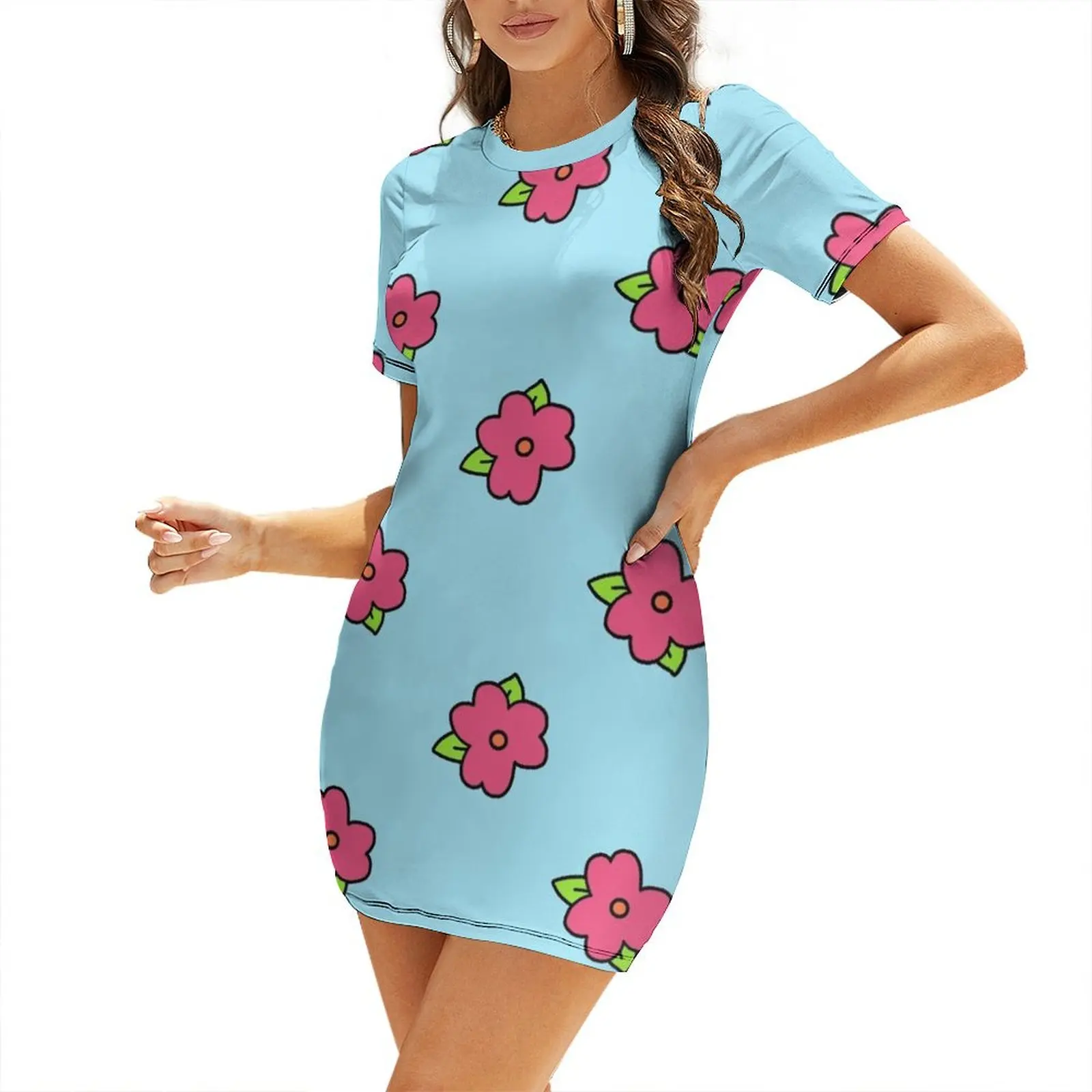 I'll just go with the muumuu Short Sleeved Dress sexy dress for women sexy dress Summer skirt