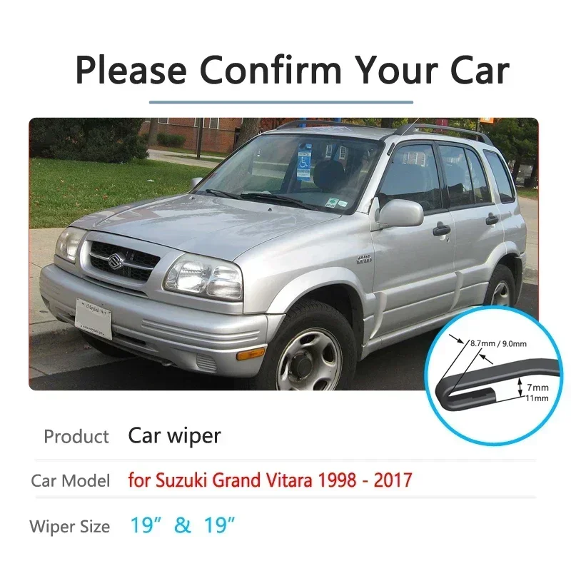 For Suzuki Grand Vitara 1998~2017 Front Windscreen Wipers Car Accessories 2016 2015 2014 2013 2012 2011 2010 Car Wiper Blades 2