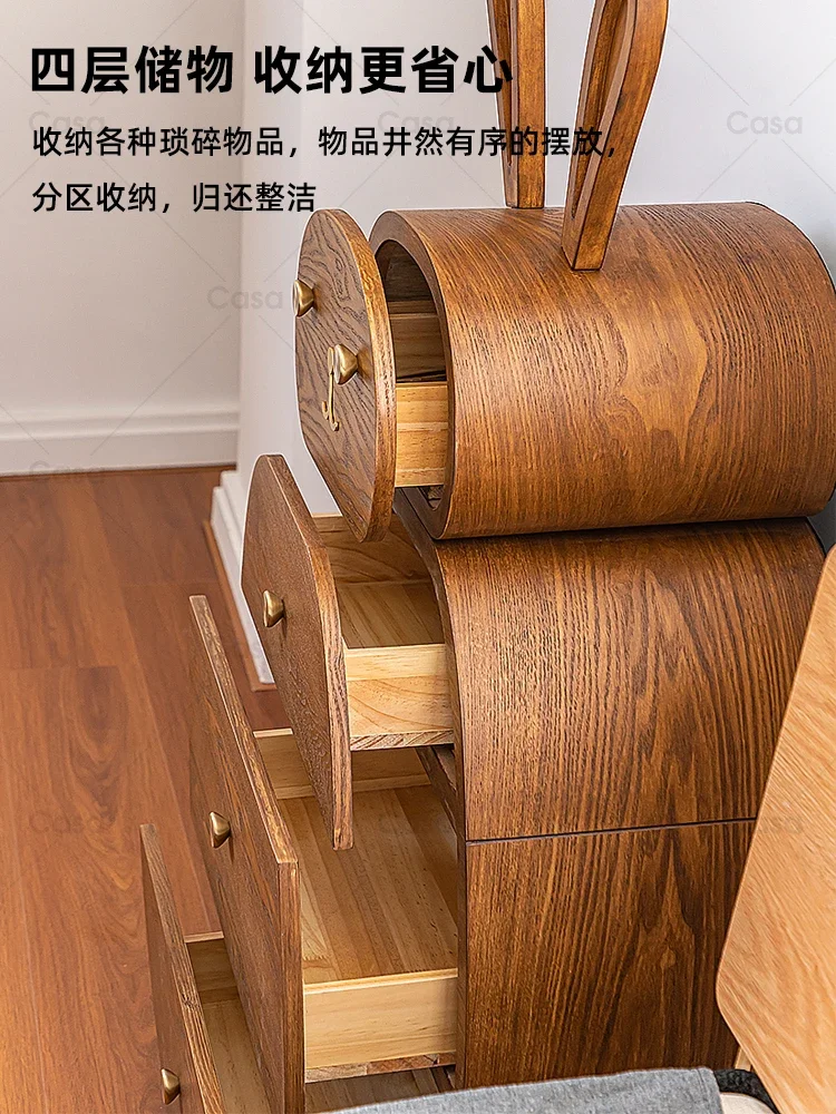 Rabbit Locker Bedroom Cloakroom Multi-layer Storage Cabinet Medieval Solid Wood Large Storage Classification Locker