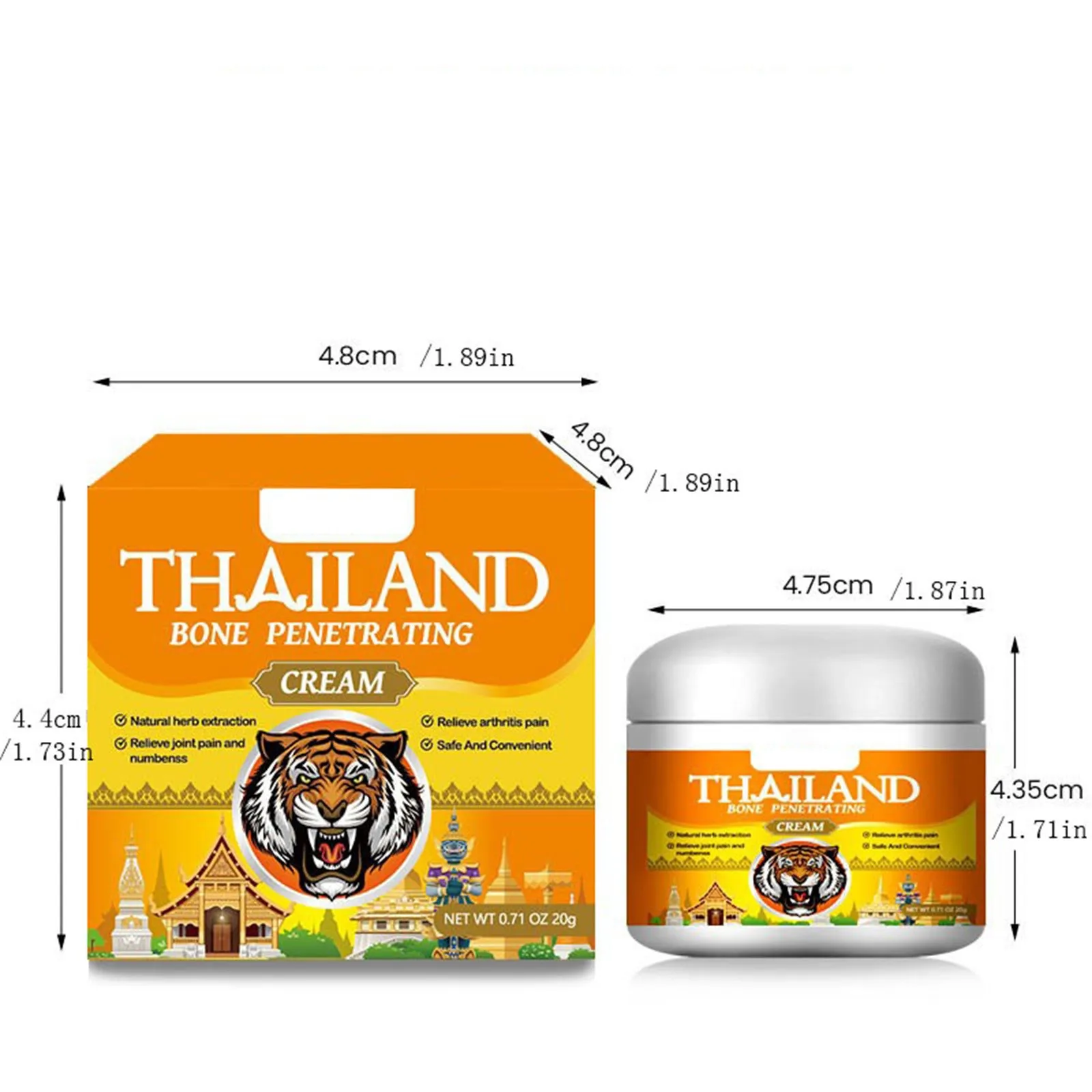 Thai Bone Balm Tiger Balm Waist Spine Joint Knee Meniscus Health Balm Massage Health