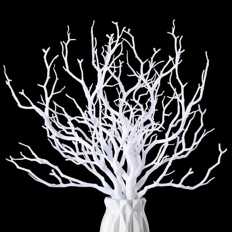 1pc Artificial Plants Plastic Antler Shaped Tree Branch Home Table Outdoor Garden Wreath Wall Christmas Wedding Diy Decoration