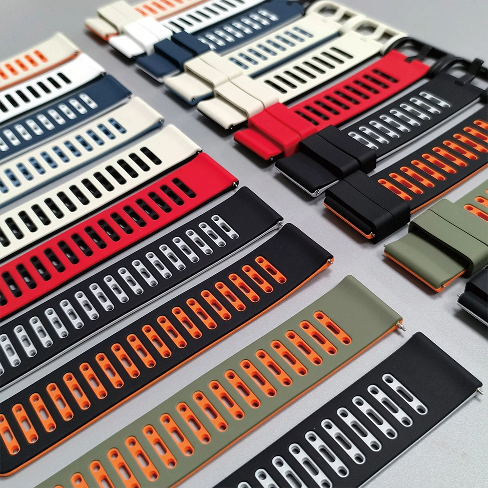 Bands For Xiaomi Watch S4 Sport S2 46/42mm S3 color 2 S1 Active/Pro Mi Watch Silicone Strap 22mm Breathable Bracelet Accessories