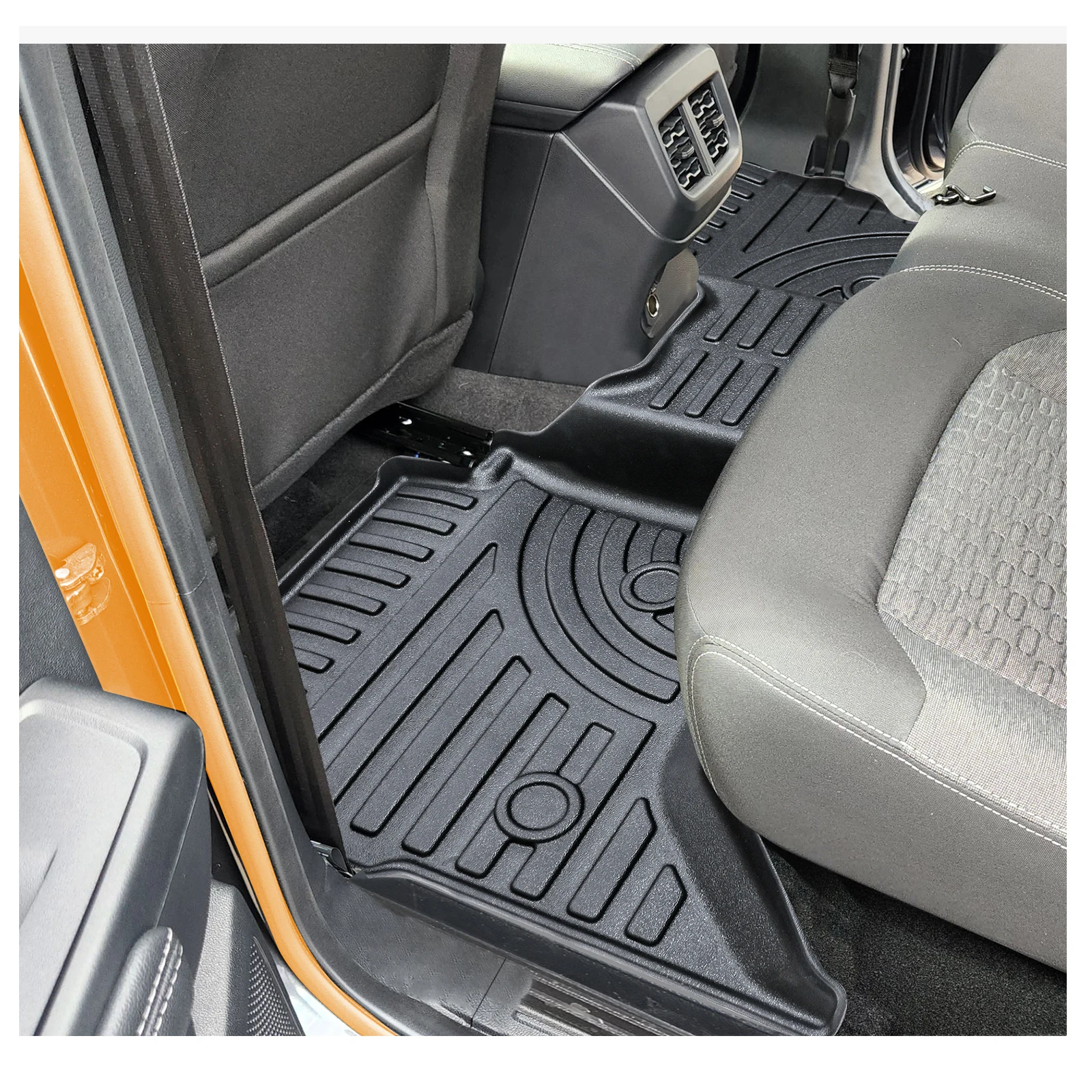 3D TPE Car Floor Mats Custom for Ford Ranger Raptor Next Gen 2022 2023+ Double Cabin Car Styling Matte Black Foot Pad