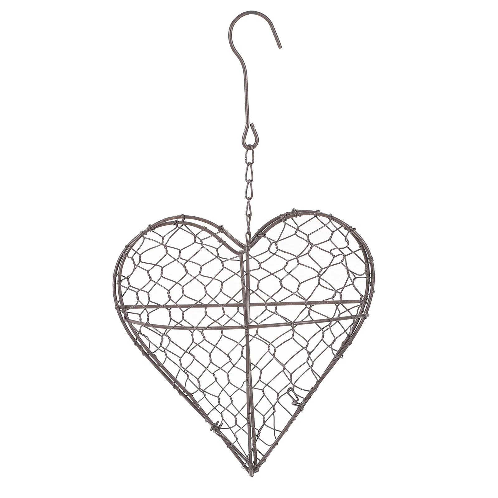 

Iron Garland Hanging Basket Heart Shaped Metal Planter Small Flower Pot Wall Decor Succulent Planters Space Saving Practical