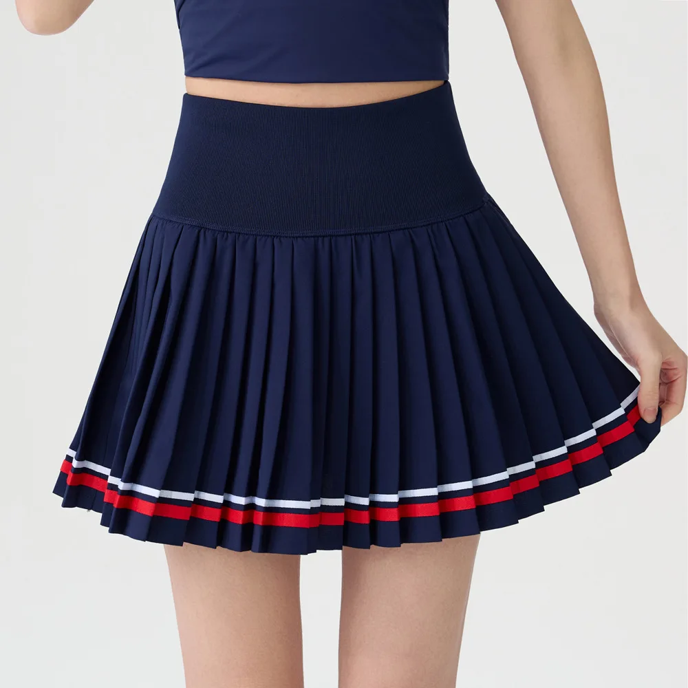Falda de Tenis de Estilo Moderno, Ropa Deportiva de Tenis de Cintura Alta y Efecto Moldeador, Falda Plisada de Media Longitud de Secado Rápido, Falda Corta Deportiva para Bádminton, Running y Fitness