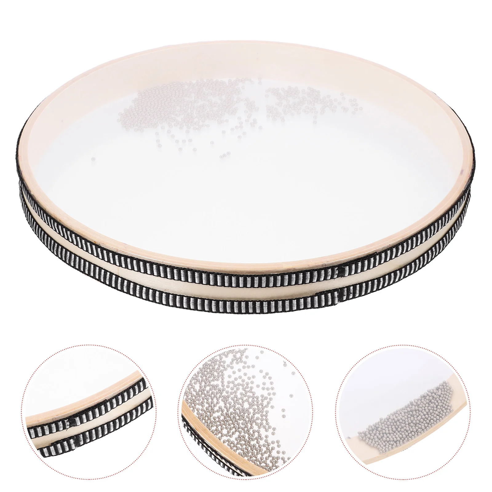 

Take Bath Percussion Instrument Waves Baby Toy Bead Ocean Drum Wood Hand Drums Kids Music Toys