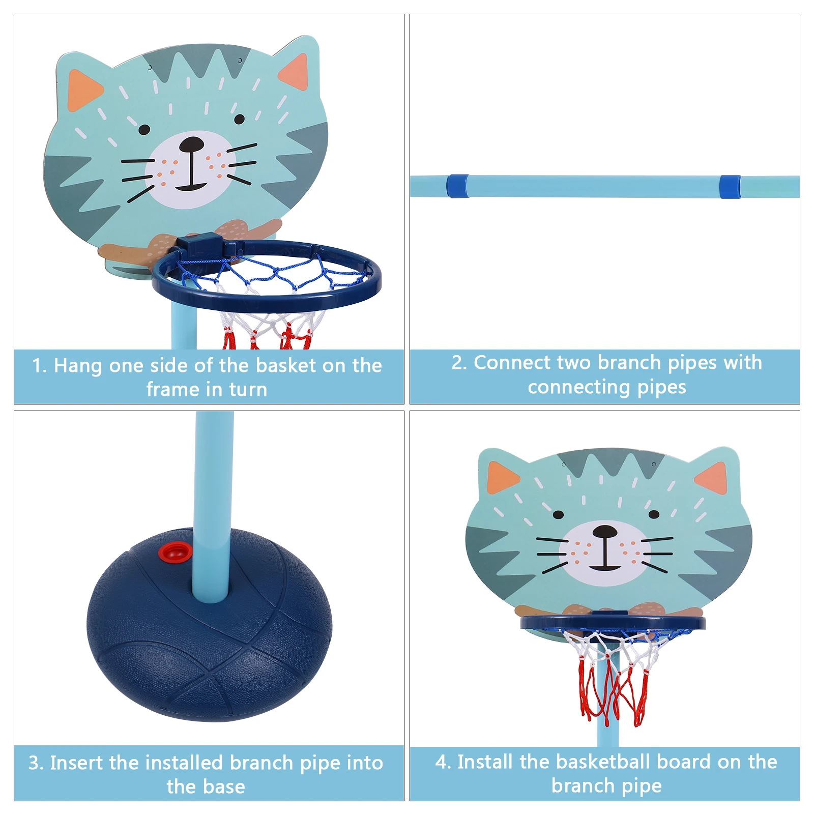

Basketball Stand Hoop Toy Adjustable Outdoor Children's Set Throwing Lovely Stands Cardboard Game Toys