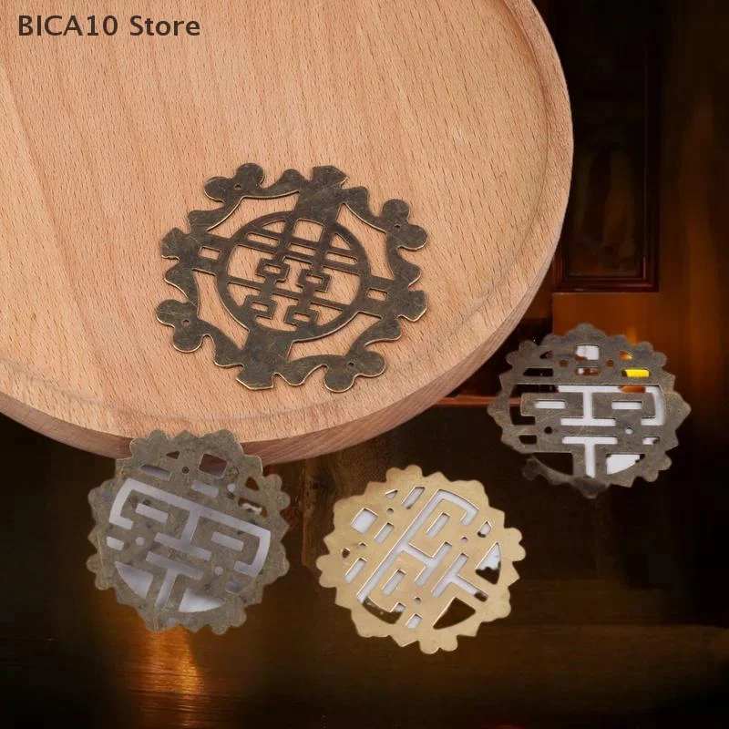 4Pcs Antique Bronze Chinese Decorative Corner Protectors for Wooden and Iron Boxes, Furniture Hardware Crafts Corner Cover