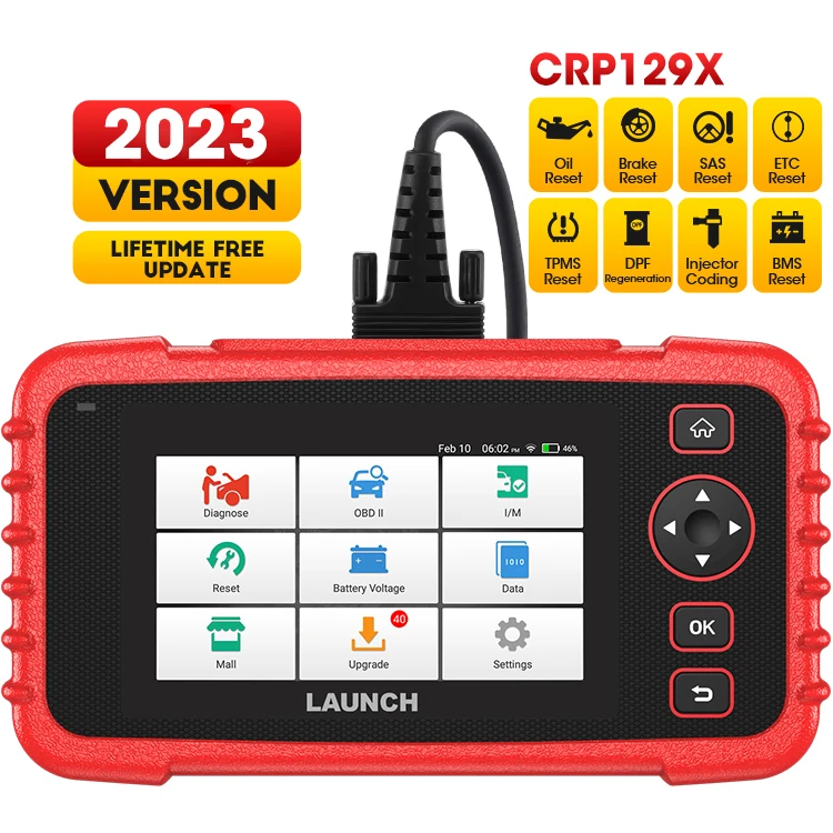 2023 Professional Launch Crp129 Crp129x Crp Evo 129 129x 129e Hd Obd2 Automotriz Scan Diagnostic Tool Premium Tester Car Scanner