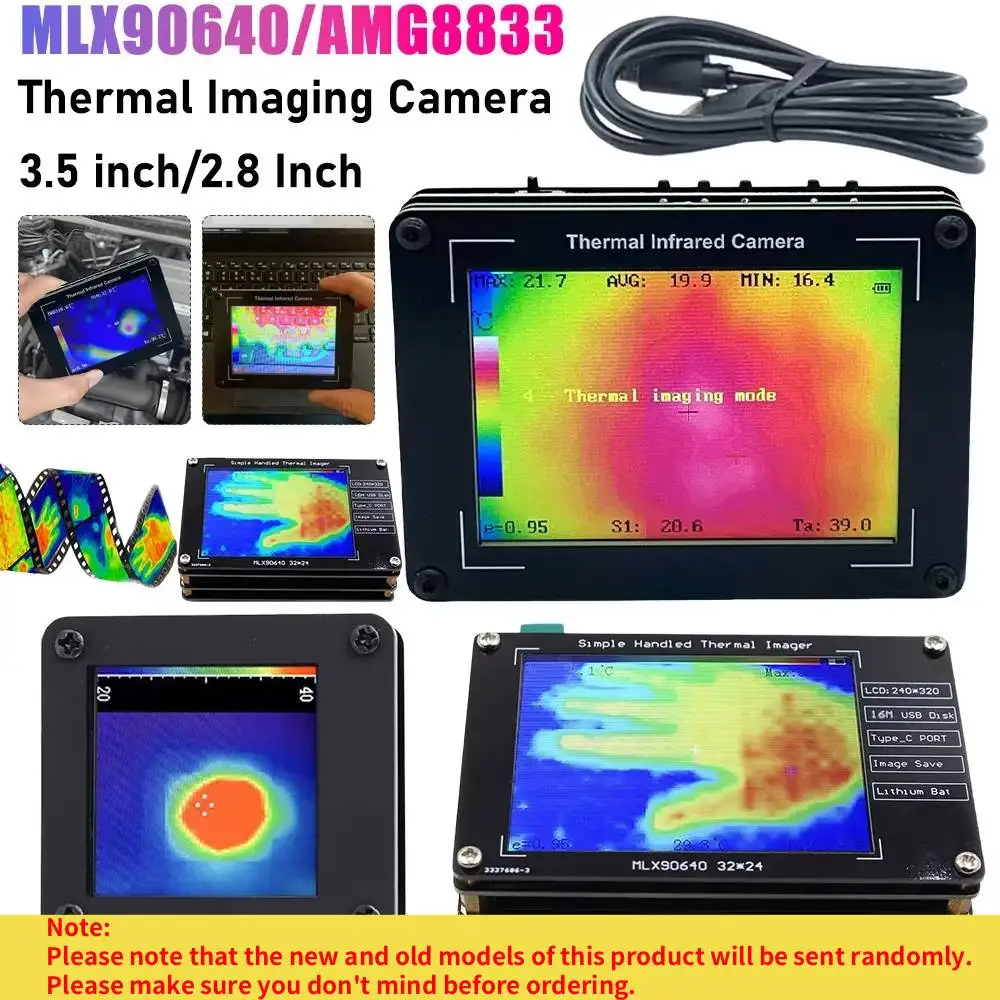 

3.5 Inch Thermal Imaging Camera -40-450℃ Measurement 32x24 Pixel Thermal Camera for Inspection Electrical/Mechanical Building