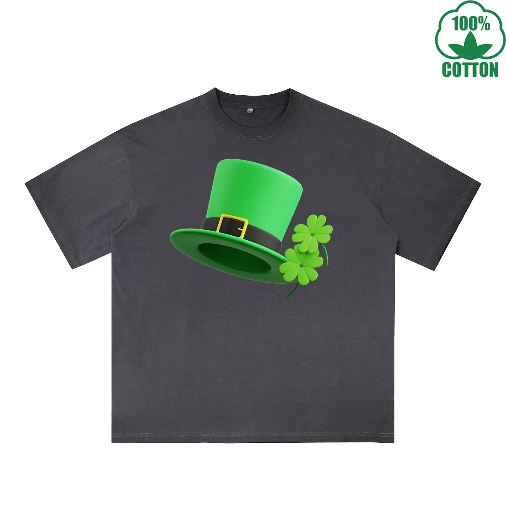 

Футболка с принтом «С Днем святого Патрика», 230 г, разноцветная, свободного кроя, модная, 100% хлопок, с коротким рукавом