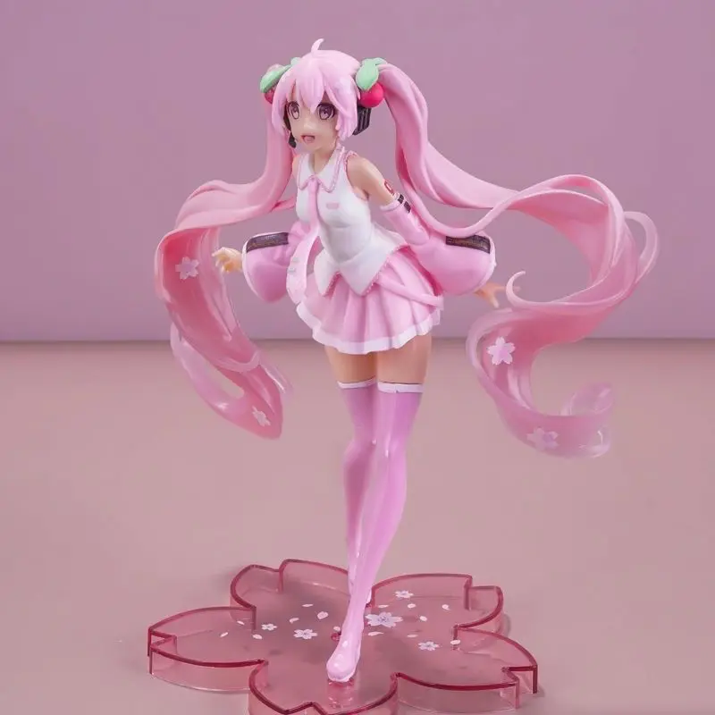 Hatsune Miku two-dimensional standing posture Her Highness Sakura Princess figure desktop ornaments car chassis anime model gift