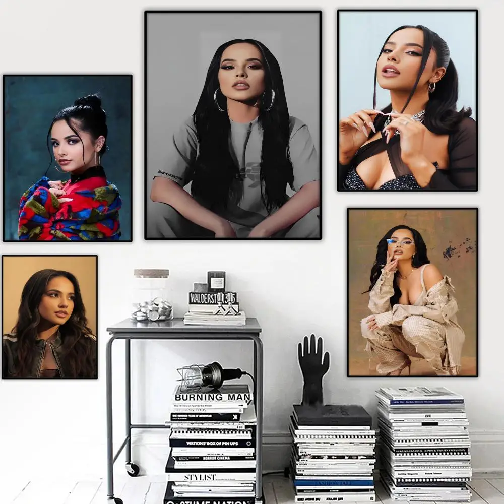Singer B-Becky G Poster Stickers Mural Painting Self-Adhesive Wall Decals for Bedroom Living Room Home HD Decor Gift