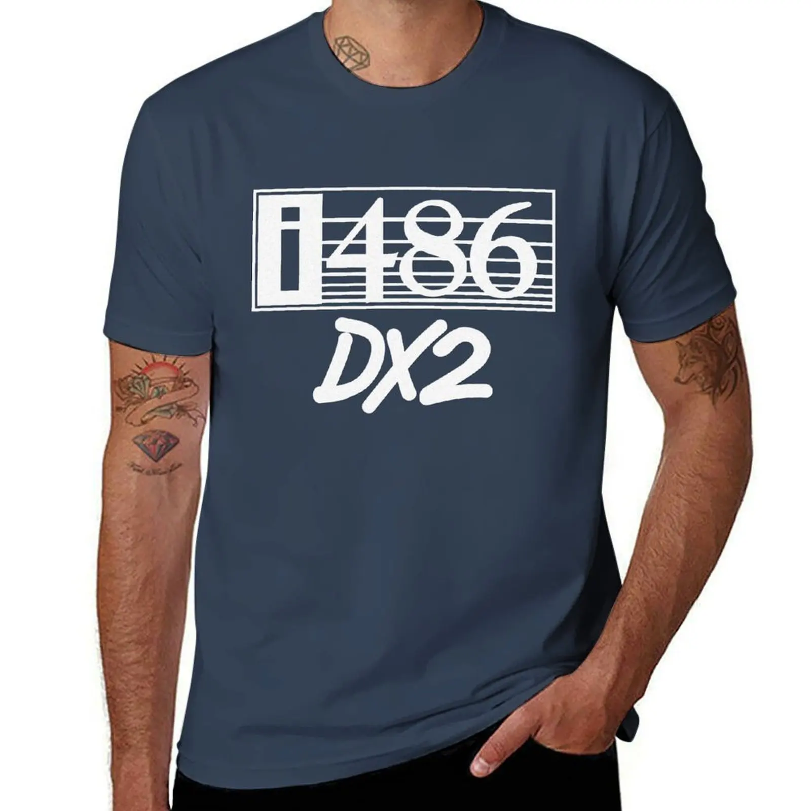 

Intel i486 DX2 Logo T-Shirt t shirt personalised funny t shirts cotton man t shirts high quality luxury brand T-Shirt