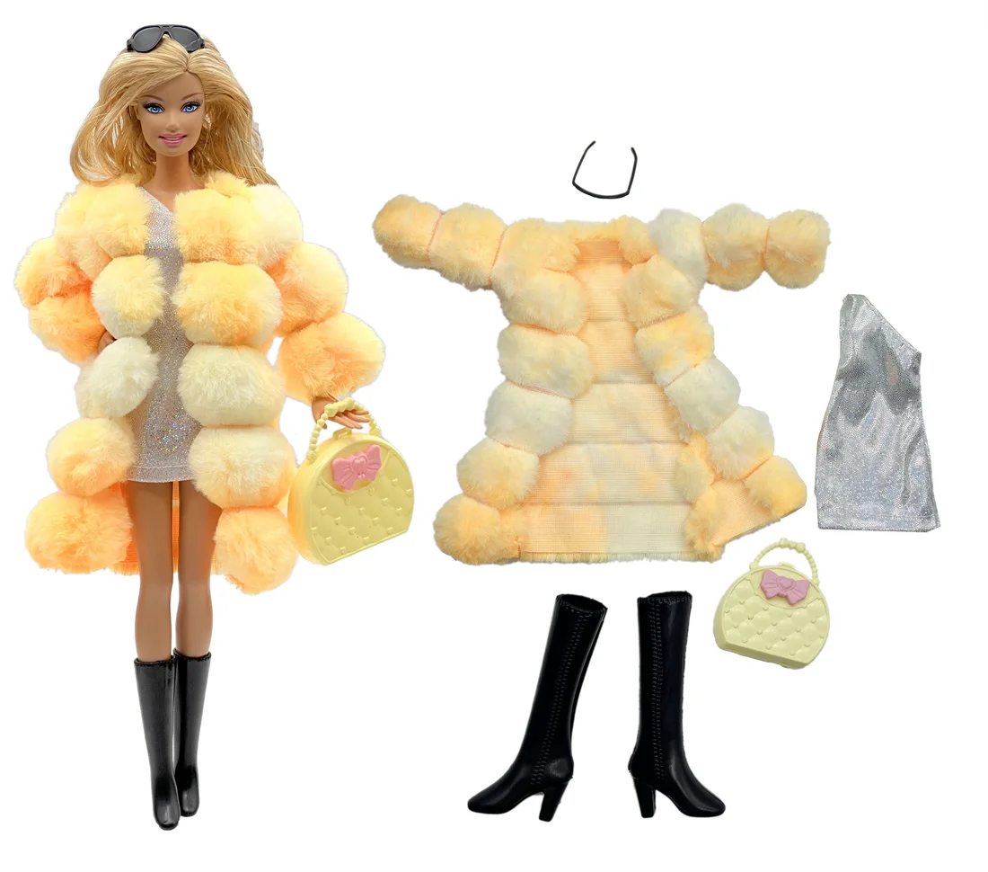 1 Set Doll Clothes Fashion Uniforms Cool Super Model Sweater Suit+Shoes for 11.5 Inch 30cm Doll Kids or Birthday Gift