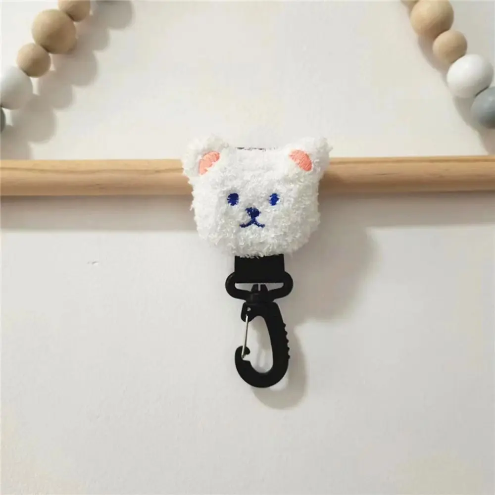 

Universal Cute Embroidery Plush Sliding-proof Stroller Hooks Bag Hanging Hook Stroller Accessory Baby Stroller Organizer Hook